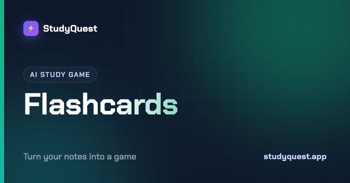 Flashcards - AI Study Game | StudyQuest